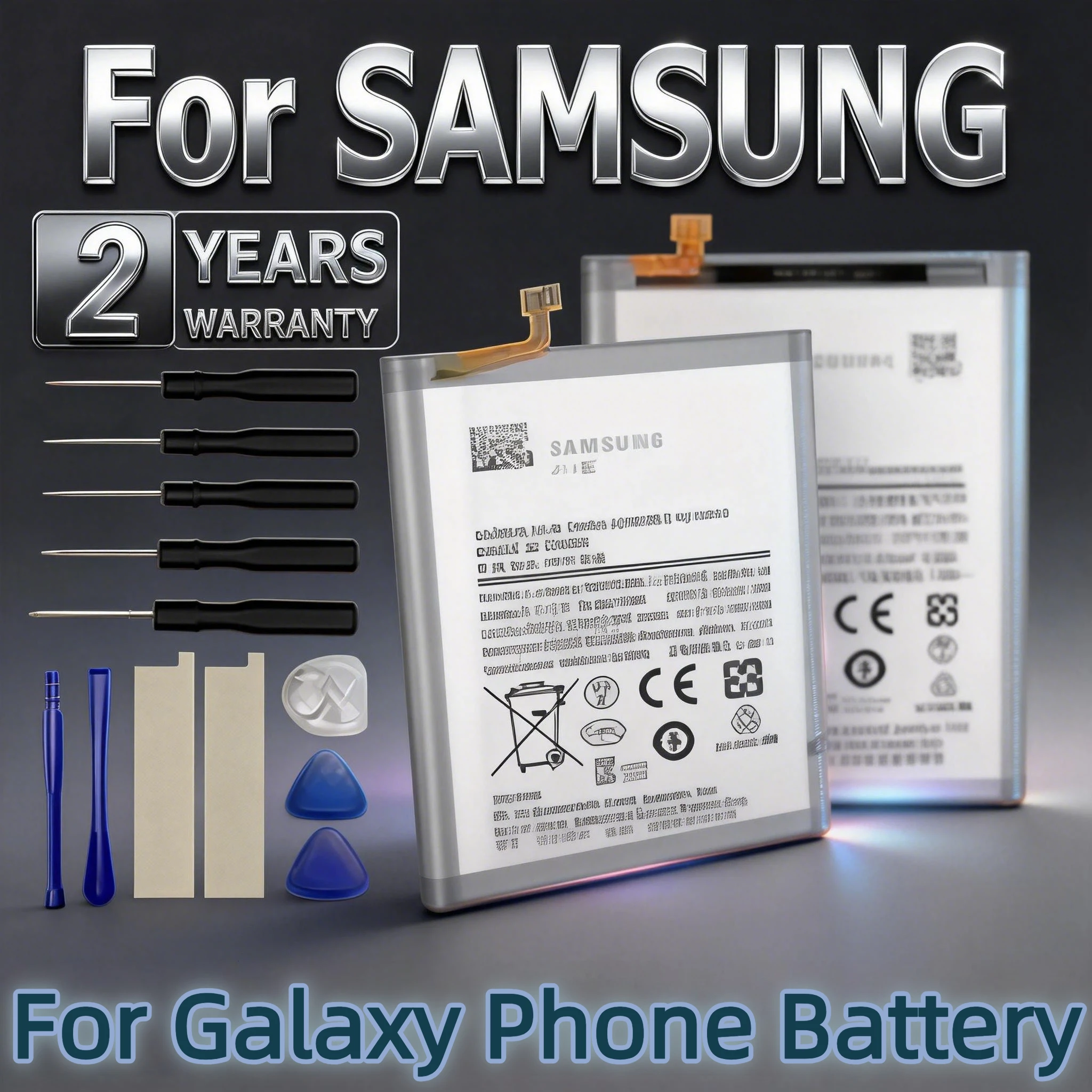 Battery for Samsung Galaxy A10 A11 A12 A10E A20 A20E A21S A30 A30S A40 A42 A50 A51 A60 A70 A71 A72 A80 A90 A9S Installation Tool