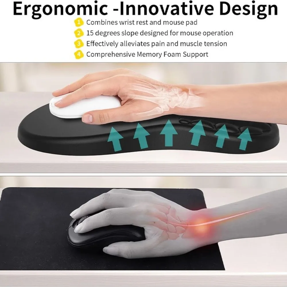 

Comfortable Pain Relief Ergonomic Mouse Pad Non Slip High Elastic Wrist Support Mousepad Wrist Rest Laptop