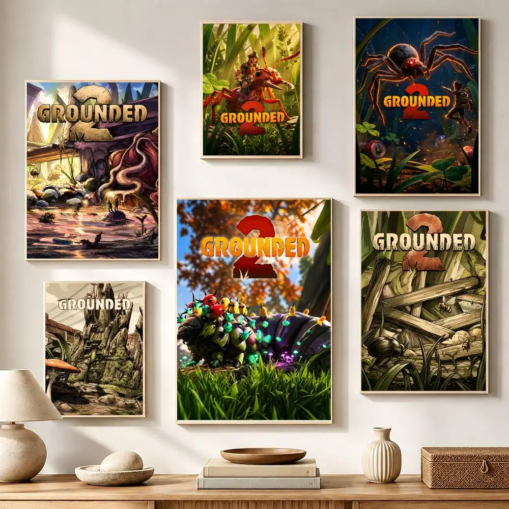 Game Survival Adventure Grounded Poster High-definition waterproof stickers, suitable for home décor,holiday decorations