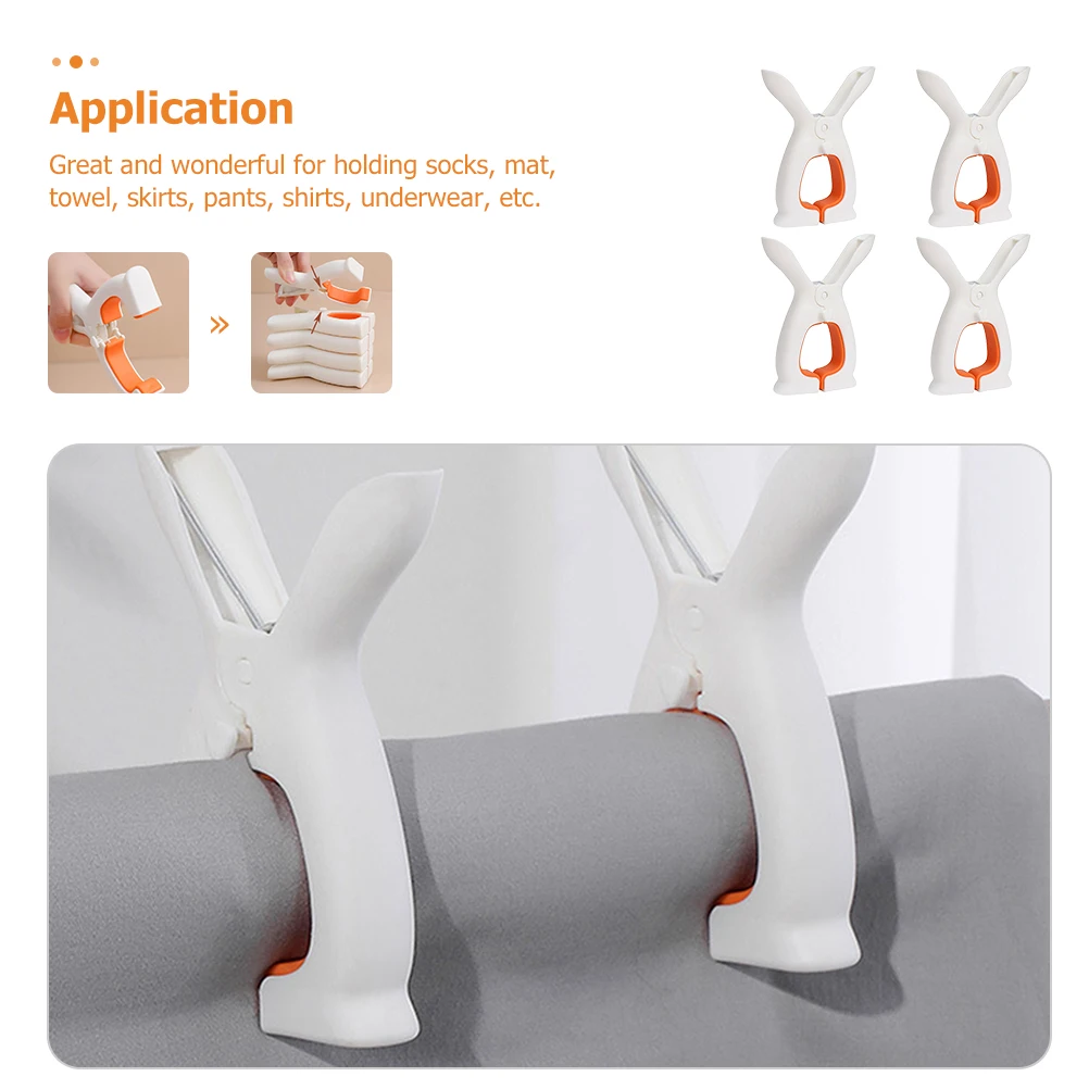 

4pcs Windproof Plastic Clothes Clips Non Slip Towel Quilt Socks Pants Shirts Underwear Dry Outdoor Portable Lightweight