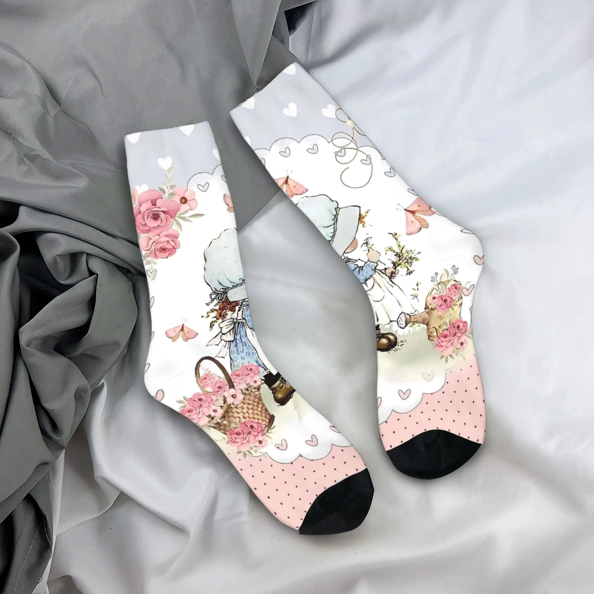 Couple Socks Sarah Kay With Cat Knitted  Stockings Anti Bacterial Comfortable Socks Autumn Trendy Graphic Outdoor Socks