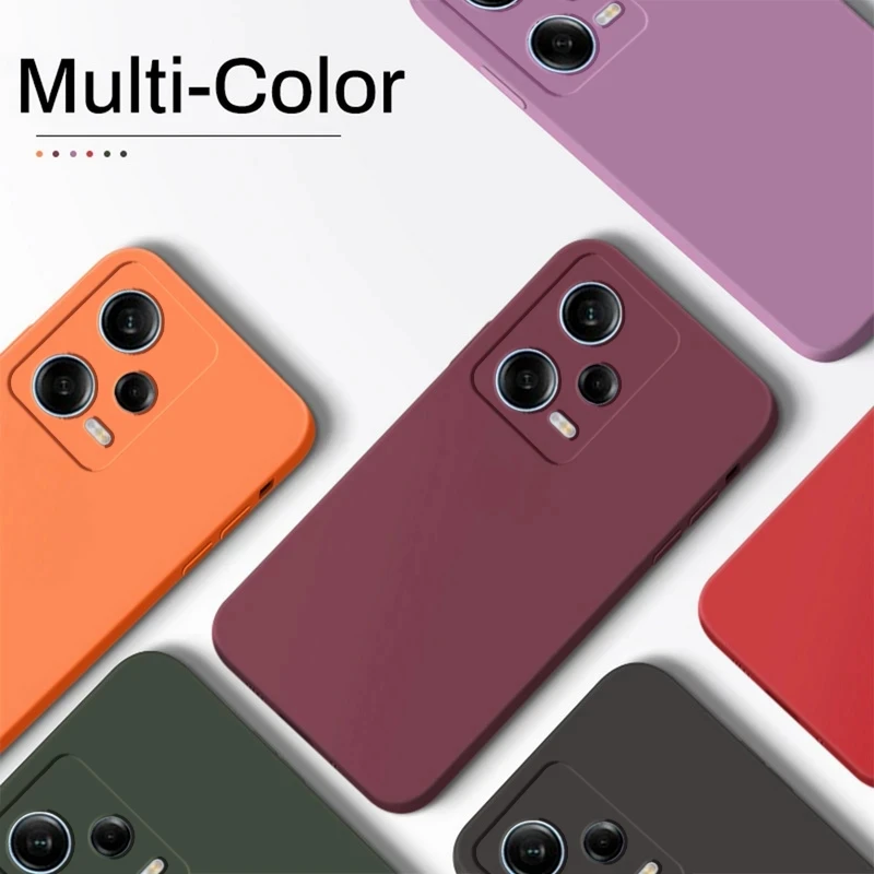 Capa Original de Silicone Líquido para Xiaomi, Redmi Note 12 Pro Plus, 5G, 4G, 5G, 12 S Turbo