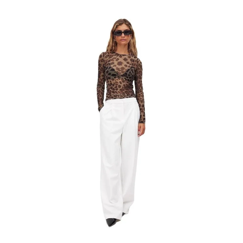 Sexy Leopard Print Me T-irt Top for Women Breathable Comfortable Fabric Unique Pattern Casual Faion Ladies' Tee