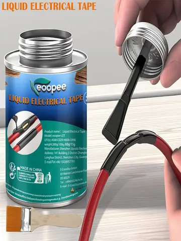 Liquid Waterproof Electrical Tape Epoxy Resin Black Glue Quick Drying Sealant For Wires And Cables Home Use Fix Line Glue