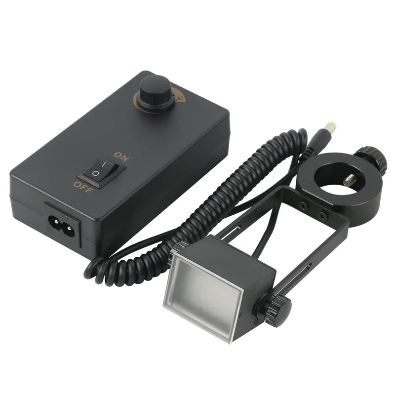 Video Stereo Microscope Illuminator Adjustable LED Square Lamp with PVC Diffuser Industrial Side Vision Light Source 25mm 32mm