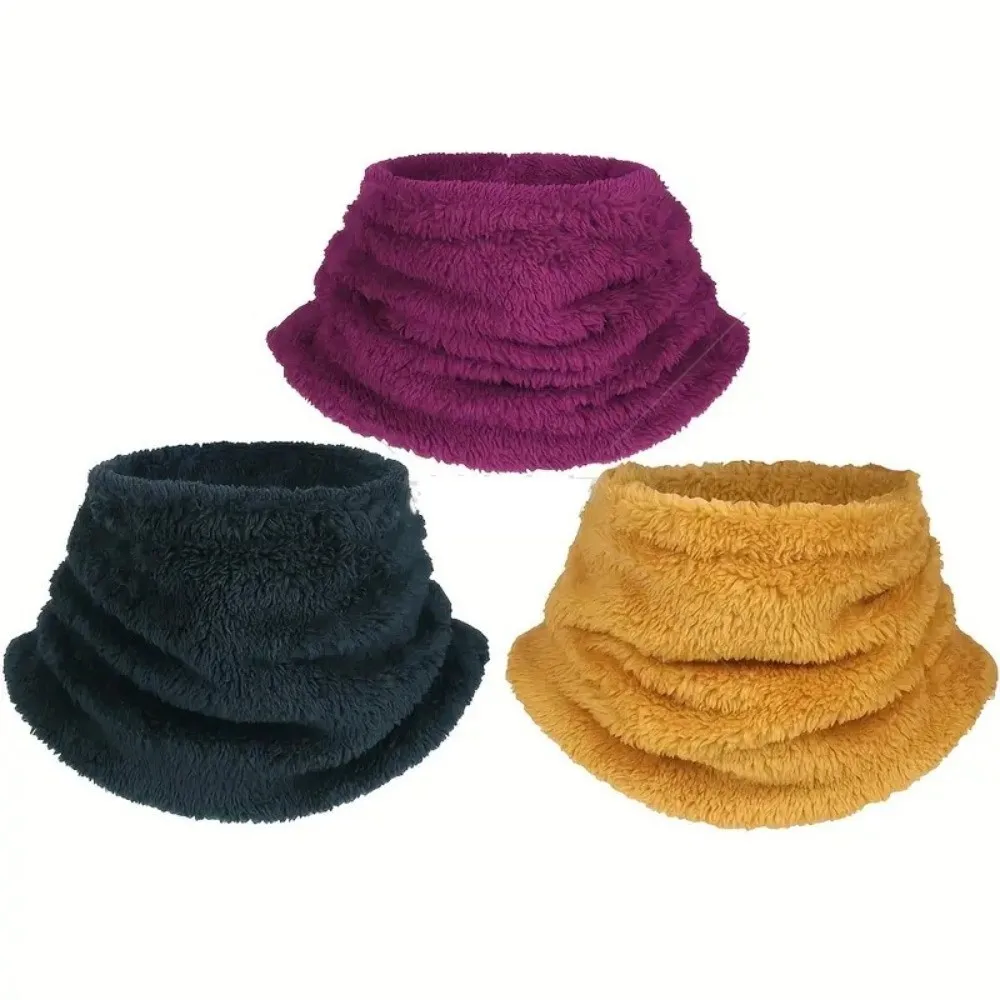 新しい調節可能な暖かいスカーフ巾着防寒ネックカバー無地防風チューブスカーフアウトドアスポーツ