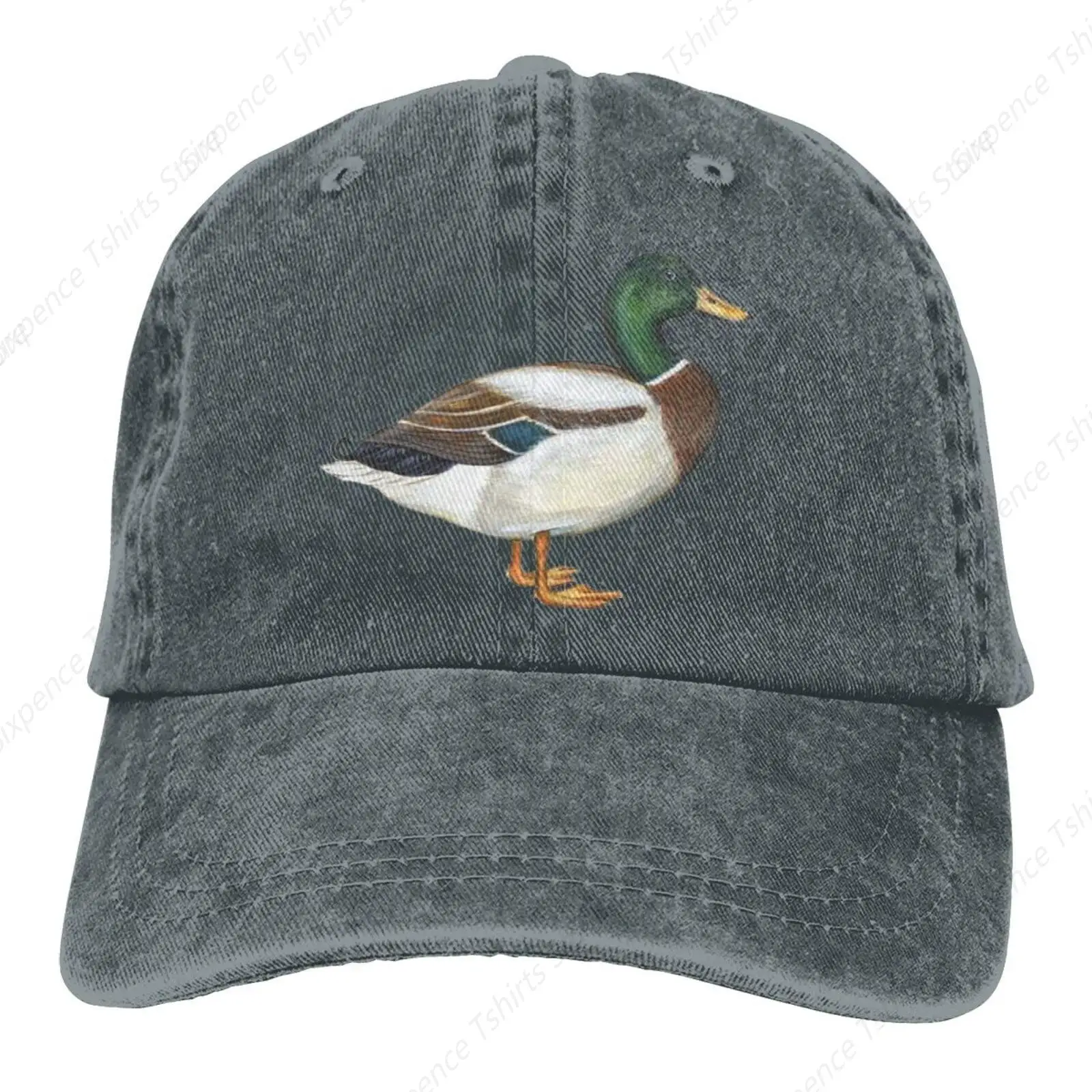 Vintage Baseball Cap Mallard Duck Denim Hats Adjustable Trucker Hats Dad Cap