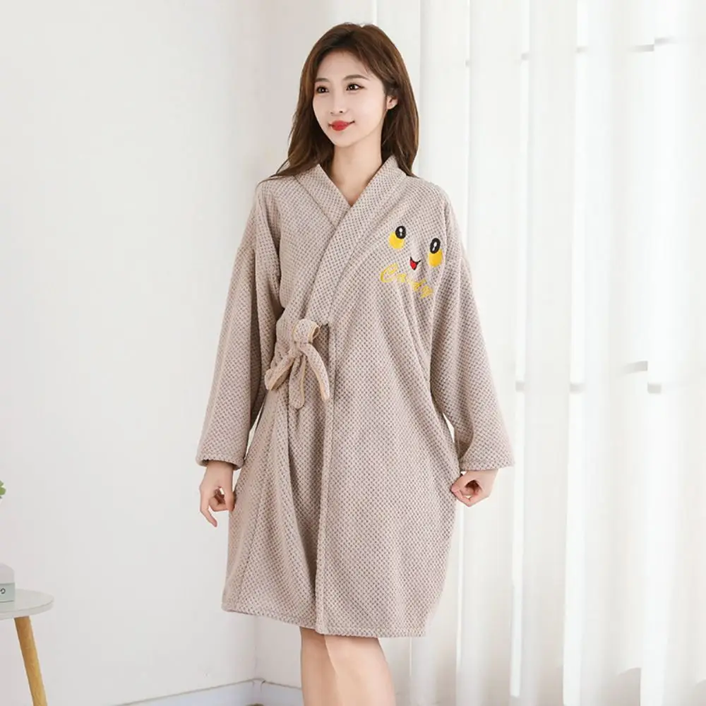 New Coral Velvet Bathrobe Skirt Soft Thickened Shower Robe Quick Dry Comfortable Bath Towel