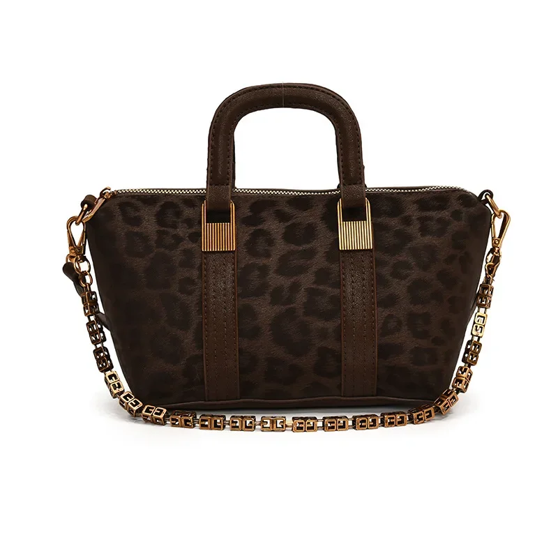 2025 Borsa a cuscino con stampa leopardata retrò da donna nuova - Borsa a tracolla versatile alla moda con giunture alla moda