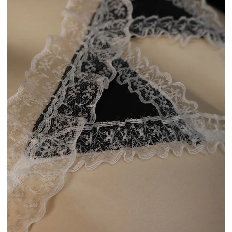 Sexy Lingerie Men JJ Hole Underwear Passionate Lace Male Opened Butt Crotchless Panties Gay Take Off Open Bow Thongs Temptation