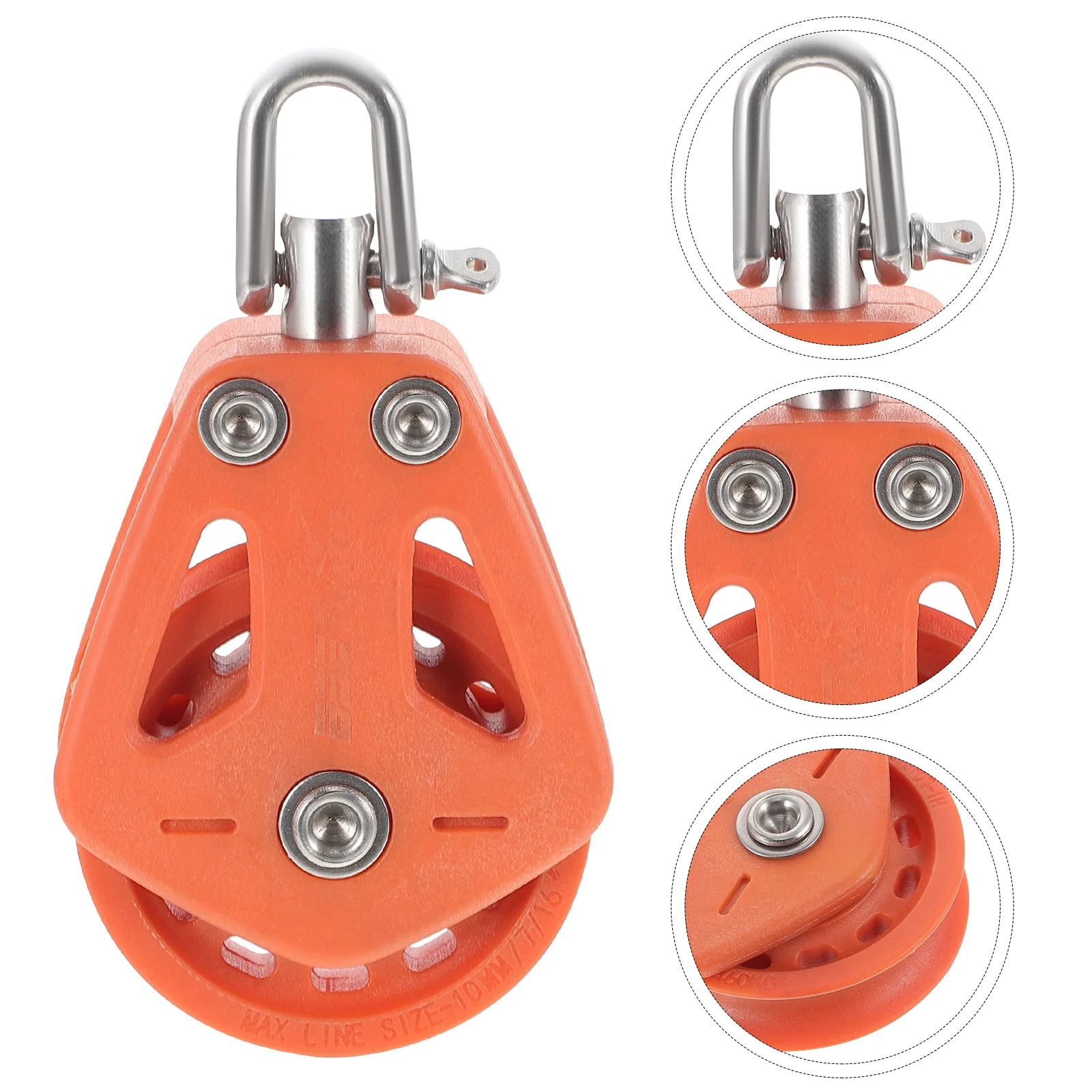 Sailing Pulley Sailboat Nylon Wheel Crane Single Swivel Lifting Tool for Block Pulleys