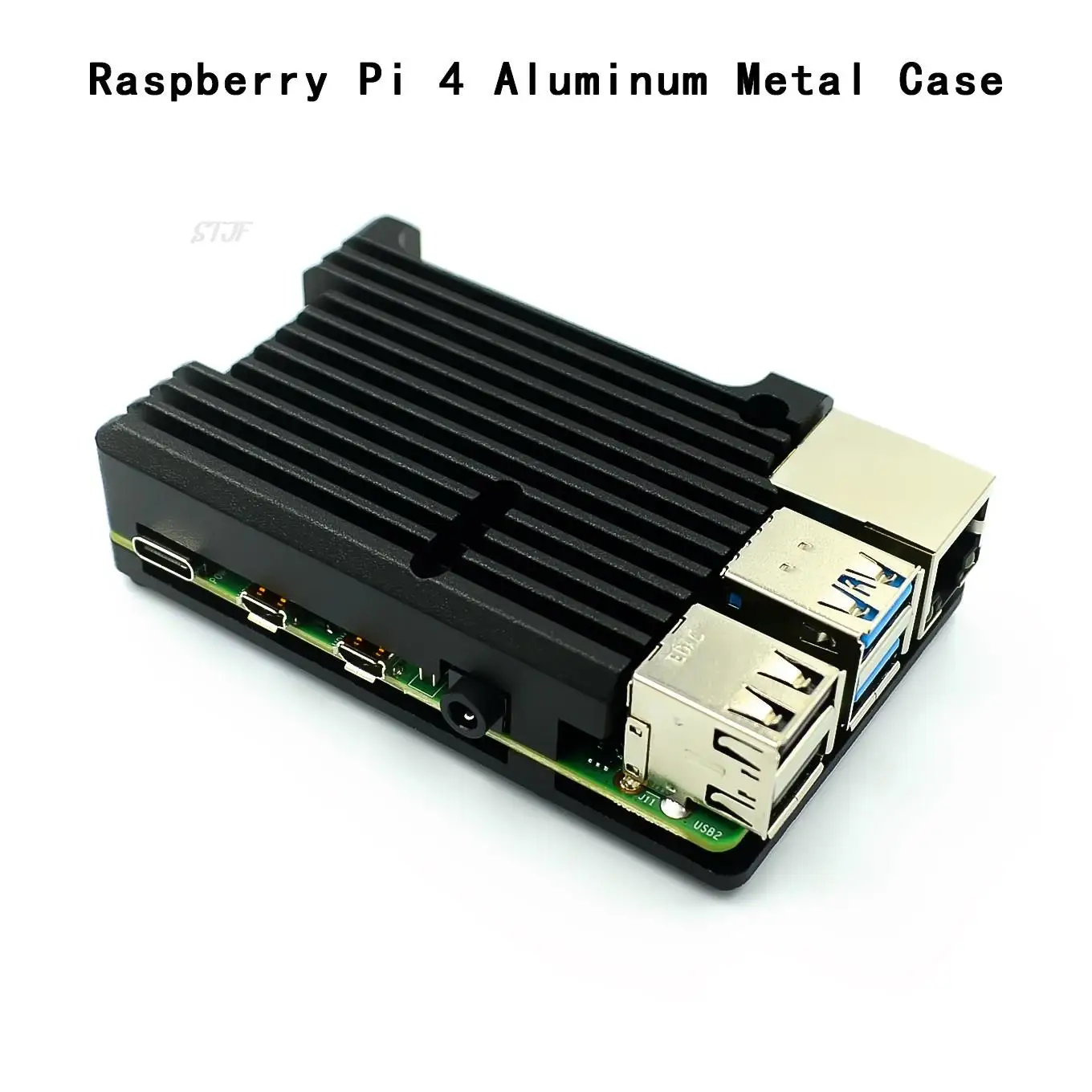 Raspberry Pi 4/3 Aluminum Case with Dual Cooling Fan Metal Shell Black Enclosure for RPI 4B/3B/3B+