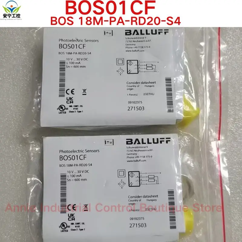 brand-new  BOS01CF BOS 18M-PA-RD20-S4 diffuse reflection photoelectric sensor