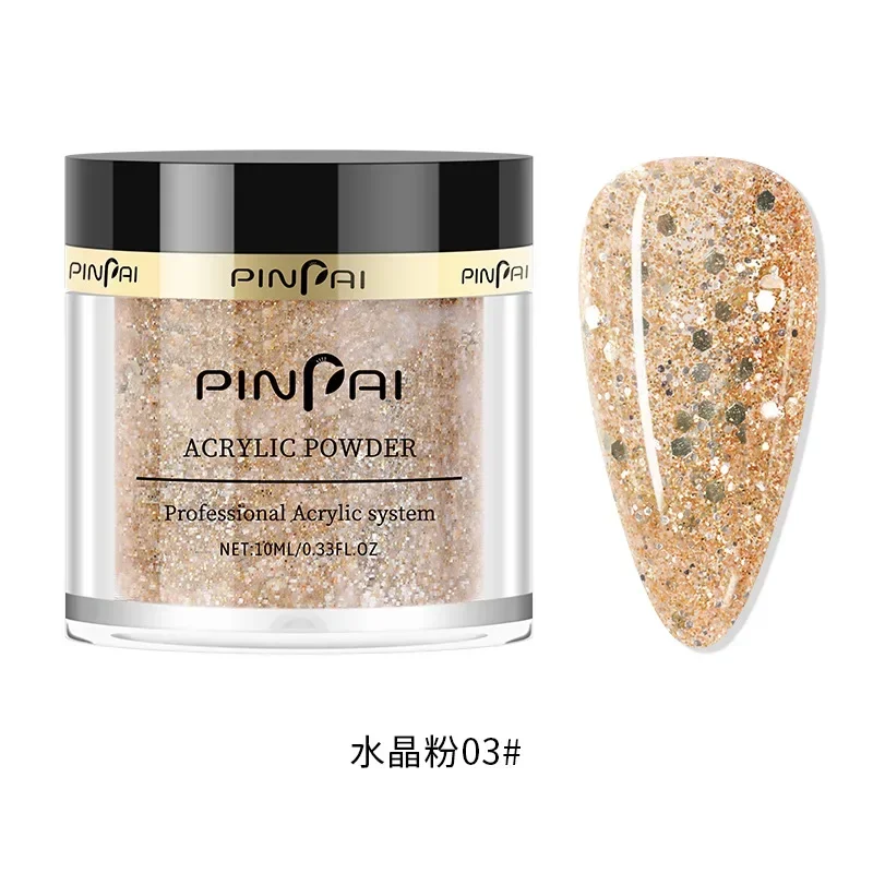 Poudre de cristal extensible pour Nail Art, 10 ml/bouteille, adhésif sculpté en diamant, poudre à paillettes pour ongles, poudre de trempage multicolore, décoration