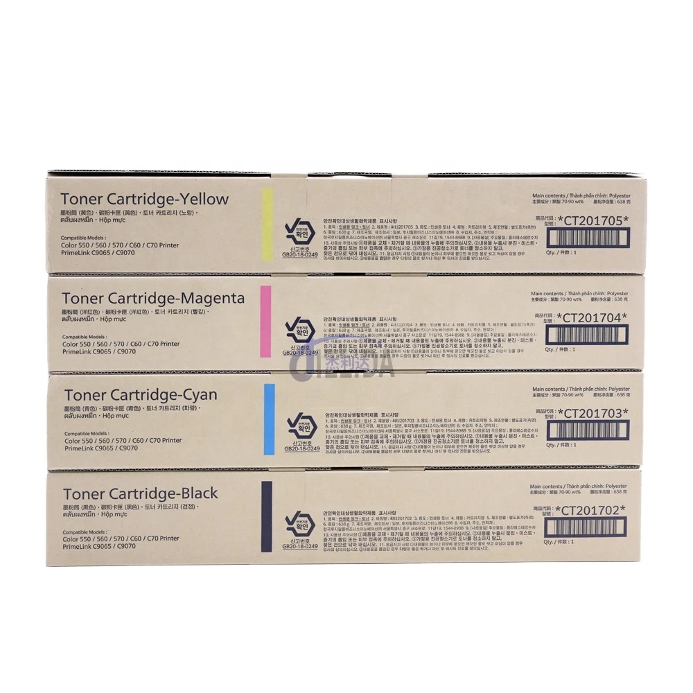 

Original Color 550 560 C60 C70 C9065 C9070 For Fujifilm Xerox Toner Cartridge Ct201702 Ct201703 Ct201704 Ct201705
