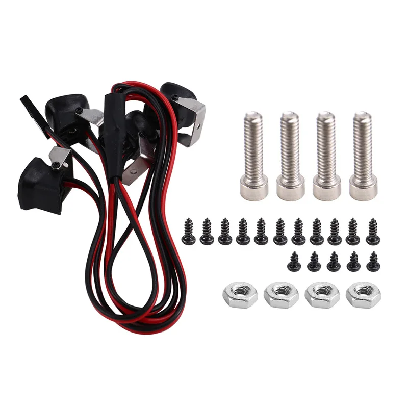 

Eco-Friendly-4LED Lights Spotlight For Axial SCX10 III TRX-4 TRX-6 1/10 RC Crawler Car Truck Decoration Parts