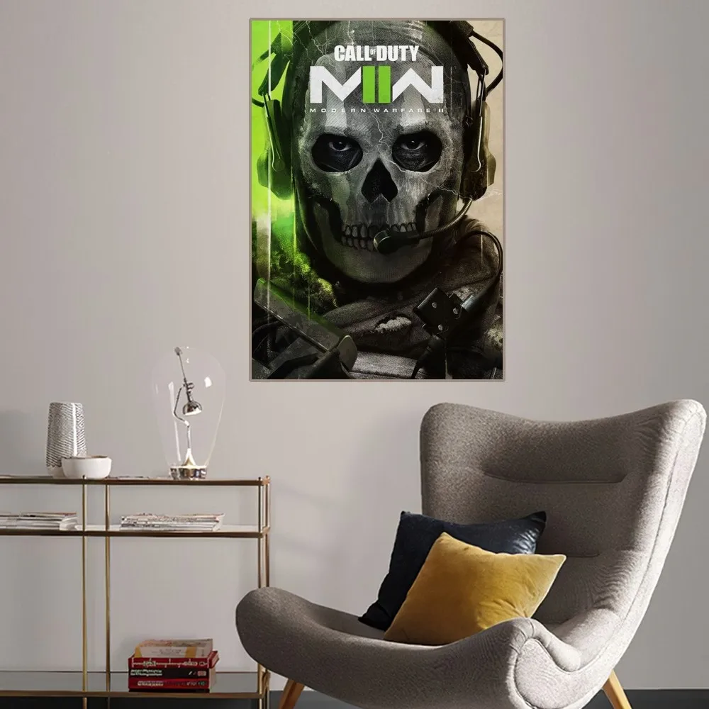 C-Call of D-Duty 2 Game Poster Home Room Decor Aesthetic Art Wall Painting Stickers