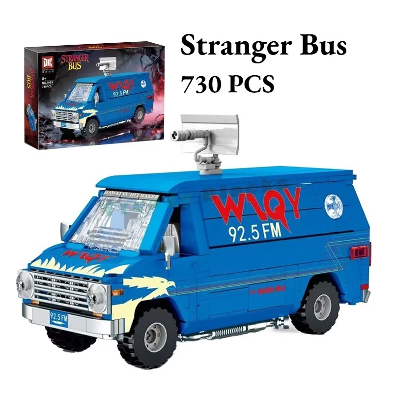 730PCS Stranger Bus Building Blocks,Creative Car Engineering Vehicle Collect Ornament Assemble Toys DIY Brick Birthday Xmas Gift