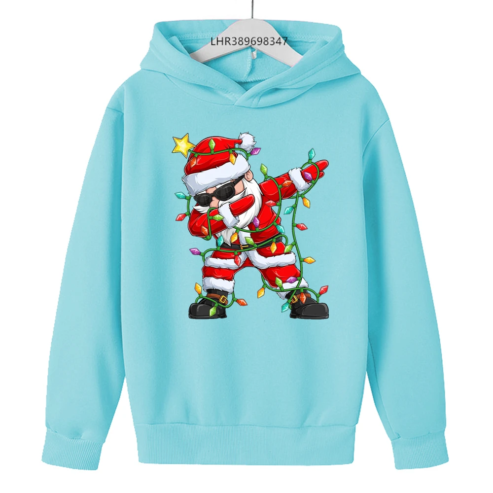 

Santa Claus Boy Girls Hoodies Coat Children Age 3-12 Kids Hoodies Sweatshirt festival Christmas festival gifts