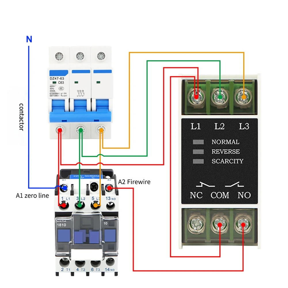TG3030S Phase Sequences Protection Relay Enhanced Equipment Safety Phase Failure Protection PC Flame Retardant Shell
