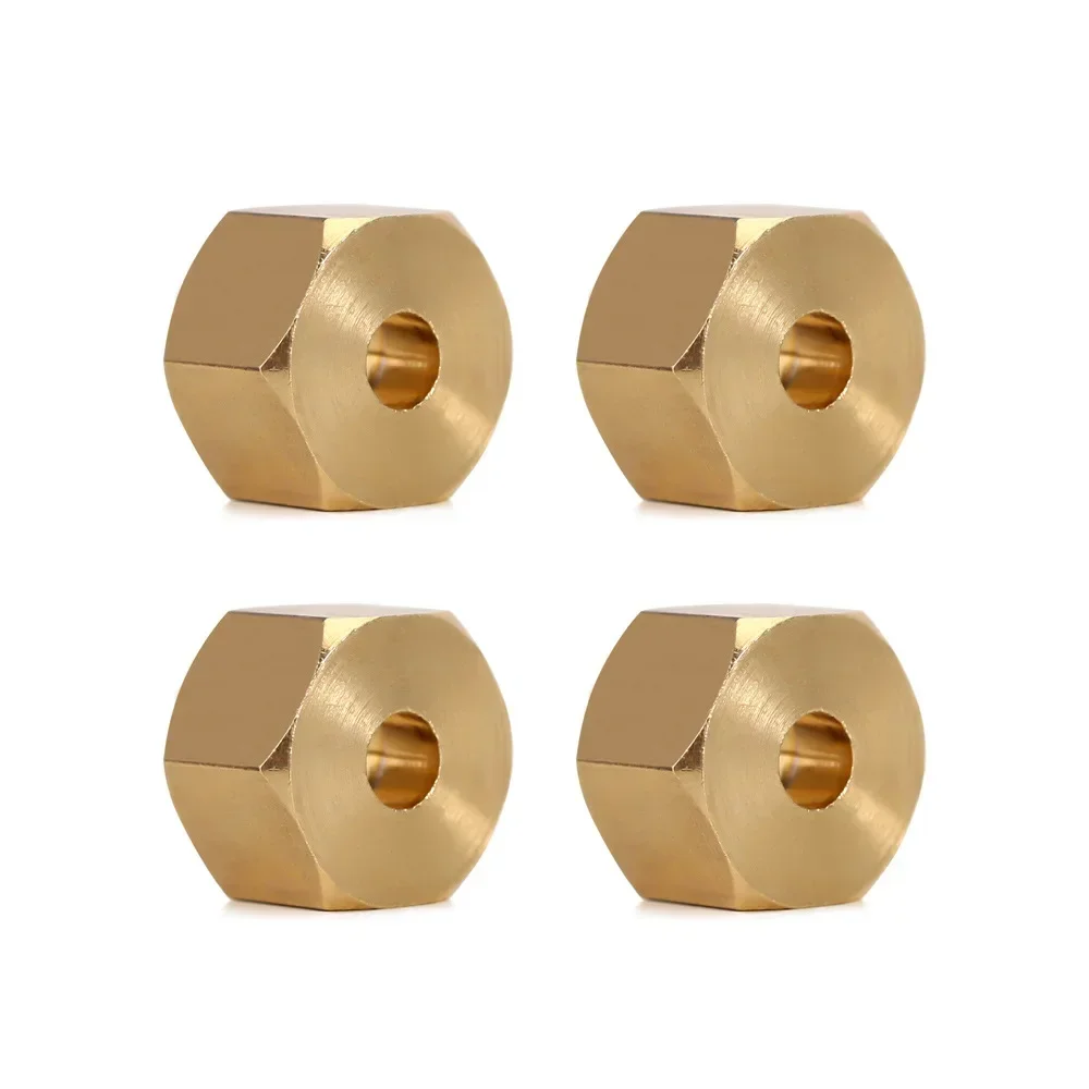 4PCS Metal Brass Heavier Wheel Hex Hub 8/9/10MM for 1/10 RC Crawler Axial SCX10 90046 RR10 RGT 86100 MST UTB18