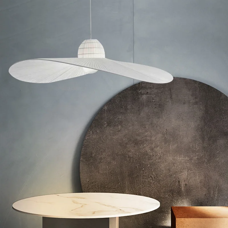Designer Hat Chandelier Creative Fabric Pendant Lamp For Living Room Bedroom Hotel White Black LED Dining Table Hanging Lamp