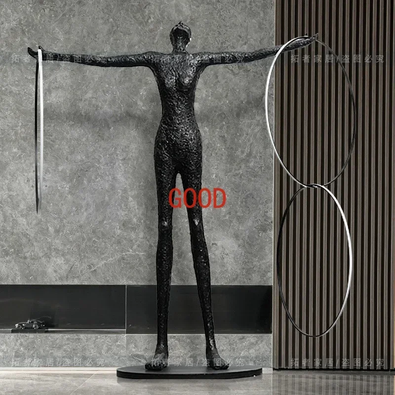 Lobby Hall Floor Lamp Decoration Floor Big Decorations Device Cinema Sculpture