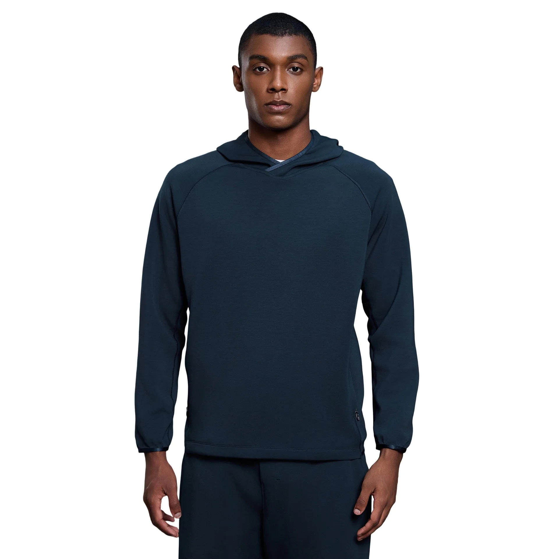 Lemon Men's Autumn Hooded Sweatshirt Lightweight Air Layer Casual Long Sleeve Hoodie Loose Fit Outdoor Sports Commute Pullover