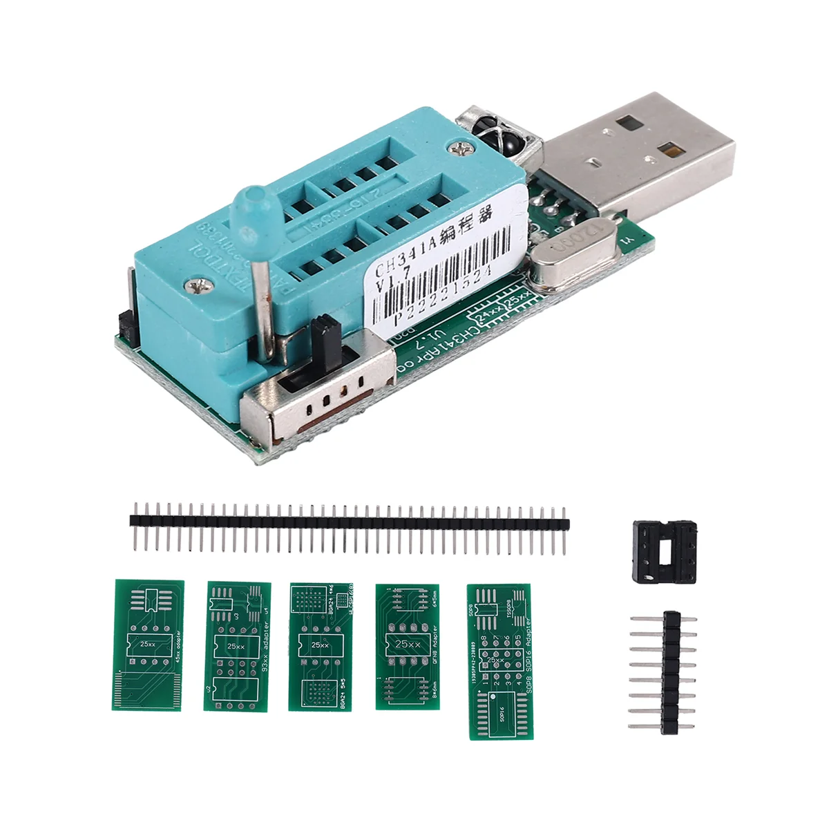 Programmeur de changement de niveau, Ch34l'autorisation, V1.7, 1.8V, W25Q64Fw, W25QogeneFw, Gd25Lq64