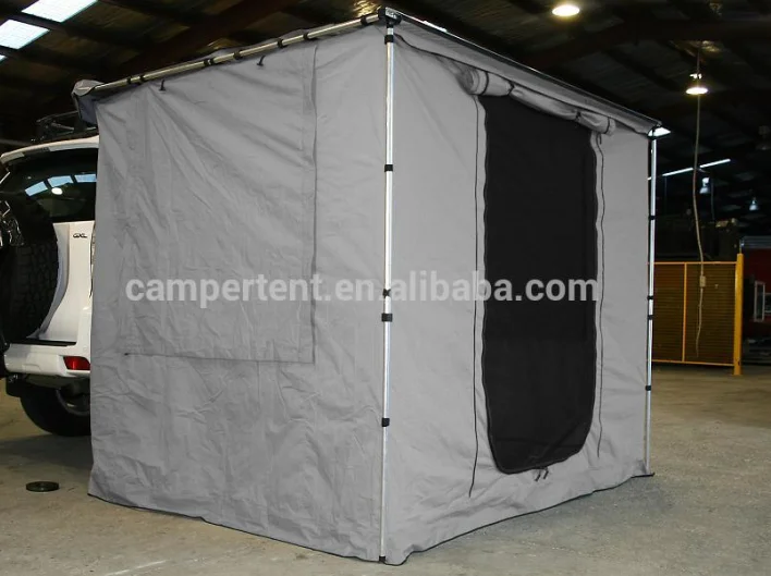 خيمة مظلة جانبية للسيارة 4WD مع خيمة تظليل للشمس على جدار غرفة الملحق #5