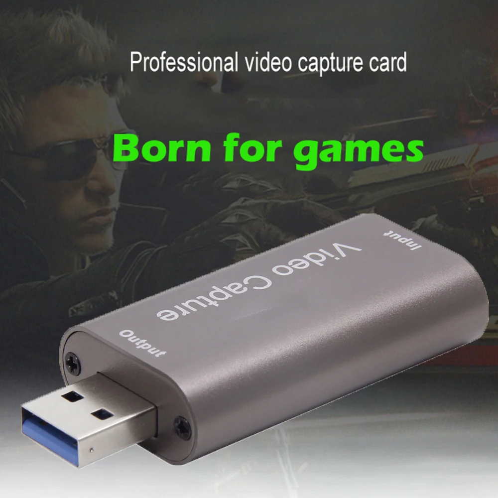 1080P USB 2.0 3.0 Video Capture Card 4K HDMI-compatible Video Grabber Live Streaming Box Recording for XBOX Phone Game HD Camera