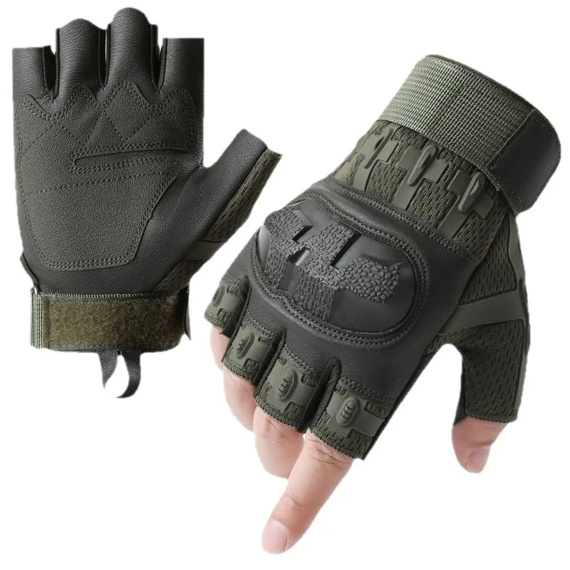 AliExpress NONE Reliable Partner Tactical Gloves, High-Strength Leather & Tear-Resistant, Knuckle Guard,Your Solid Guard for Shooting & Outdoors