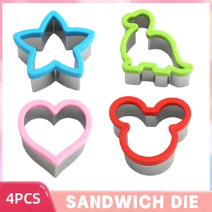 Cortadores de sándwiches para niños niños Dinosaur Heart Star Mickey Fruit Formas Vegetales Cutter 12 Mejor moho de corazón de ventas - №7