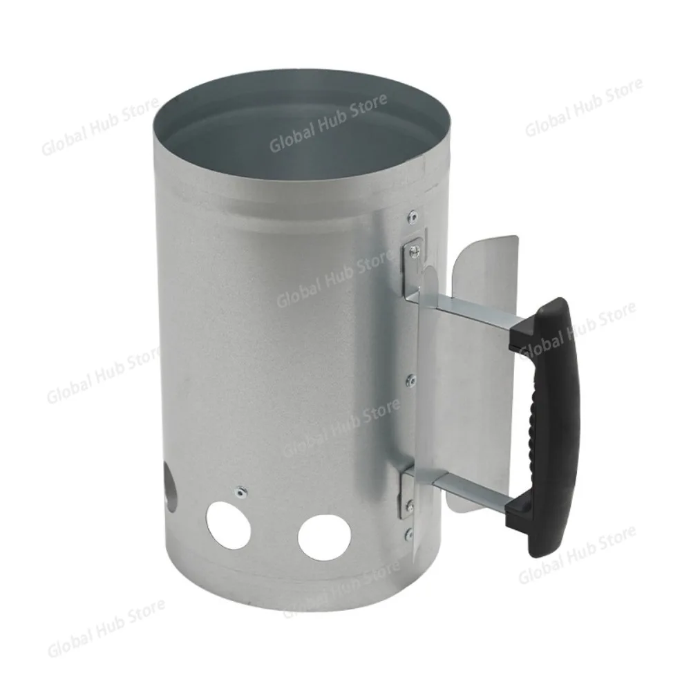 BBQ Grill Camping Stove Outdoor Anti Slip Barbecue Tool Charcoal With Handle Chimney Starter Carbon Fast Ignition Storage Bucket