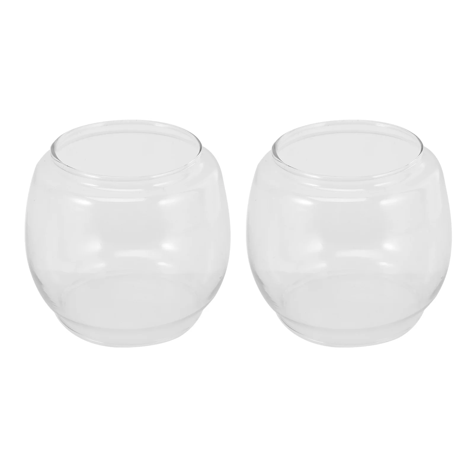 Picture 7: 2Pcs Glass Oil Lamp Shades Retro Vintage Style Elegant Replacement Cover for Lamps Windproof Clear Chimney Protector