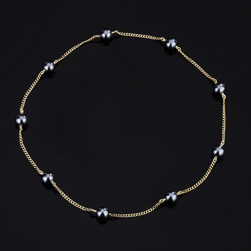 

New Jewelry Copper Base Gold Plated Pearl Necklace Women's Pendant 14mm