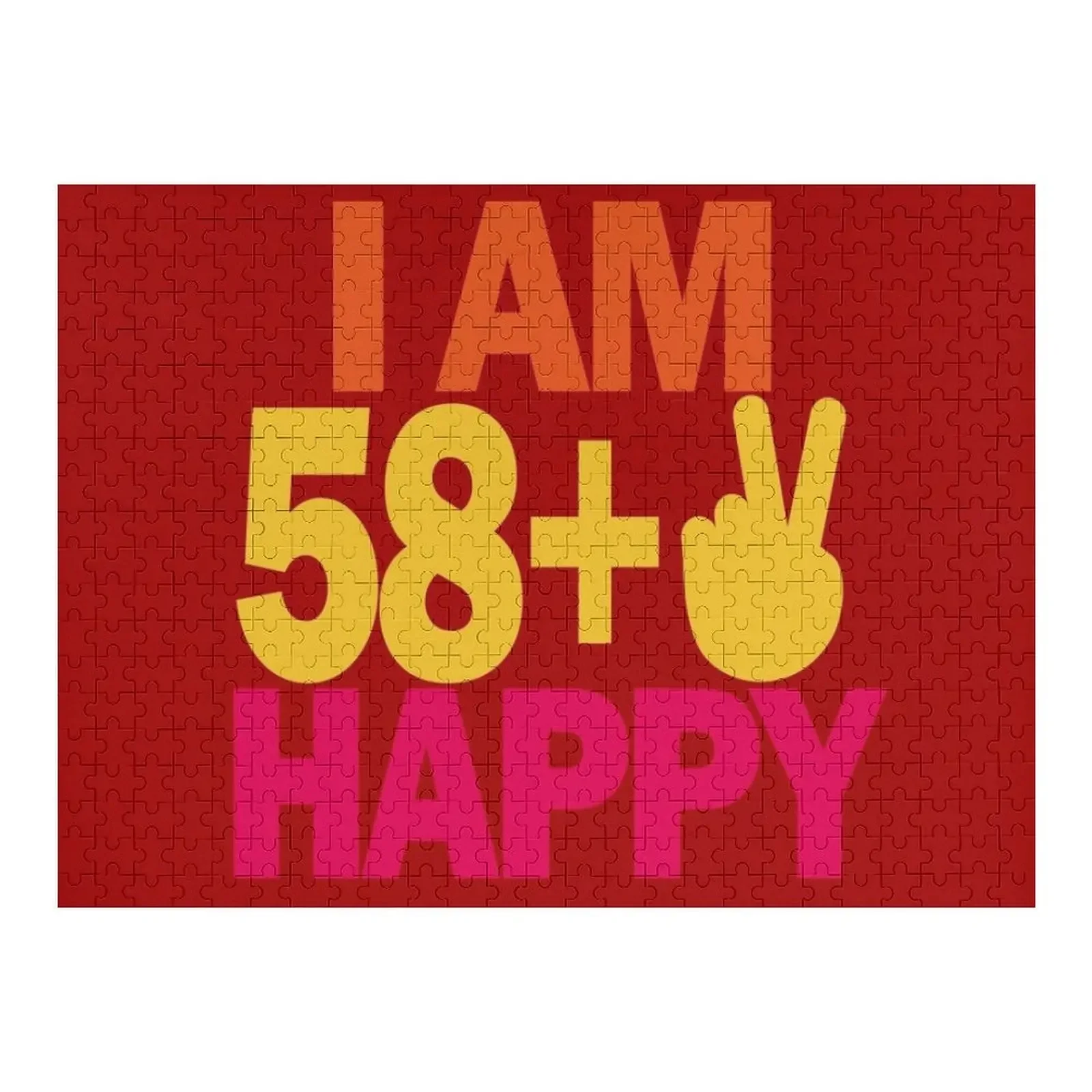 

60 years old - I am 60 happy Jigsaw Puzzle For Children Customized Kids Gift Photo Custom Puzzle