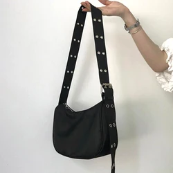 Trendy Crossbody Bags with Double-breasted Adjustable Strap Women's Shoulder Bag Zipper Purse