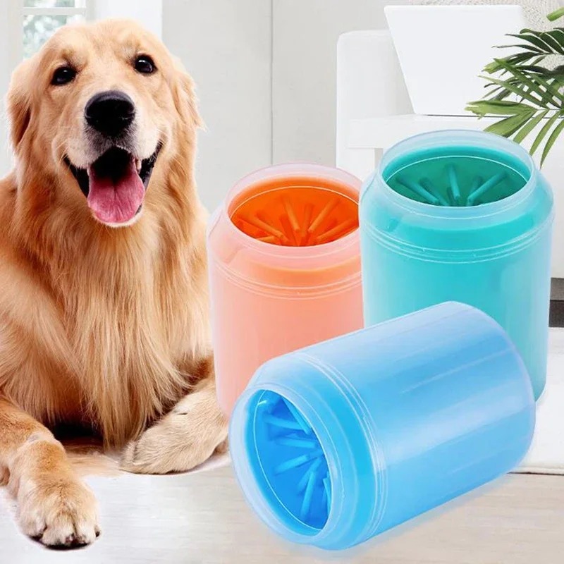 Pet Paw Cleaner spazzola per la pulizia dei piedi in Silicone morbido asciugamano portatile per cani da compagnia rondella per i piedi secchio per