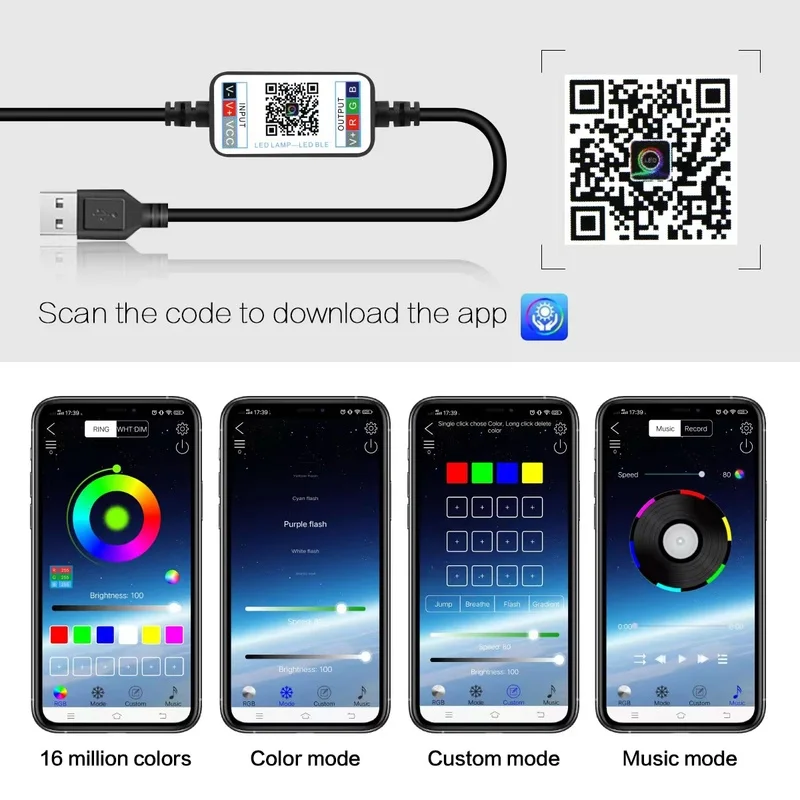 شجرة عيد الميلاد ديكور 5 متر/10 متر/20 متر/30 متر USB بلوتوث الذكية مصباح ليد سلسلة الأسلاك النحاسية الجنية جارلاند مصباح App التحكم عن بعد. #3