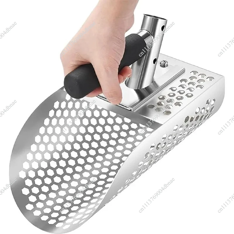 Removable long handle sand shovel stainless steel detection sand shovel sand screen garden rake