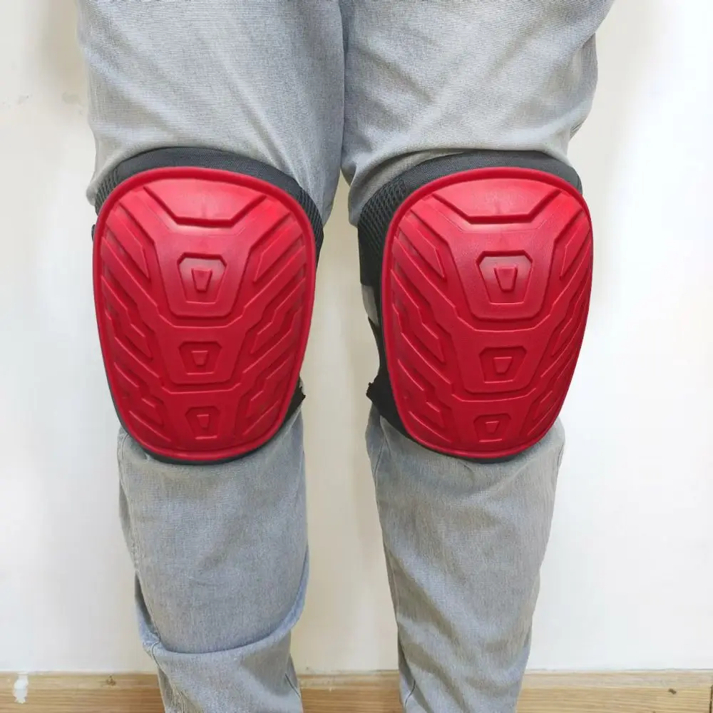 Heavy Duty Foam TPE Knee Pad Black Red Yellow Plastic Shell Kneepads DIY Work Foam Padding Gardening Flooring