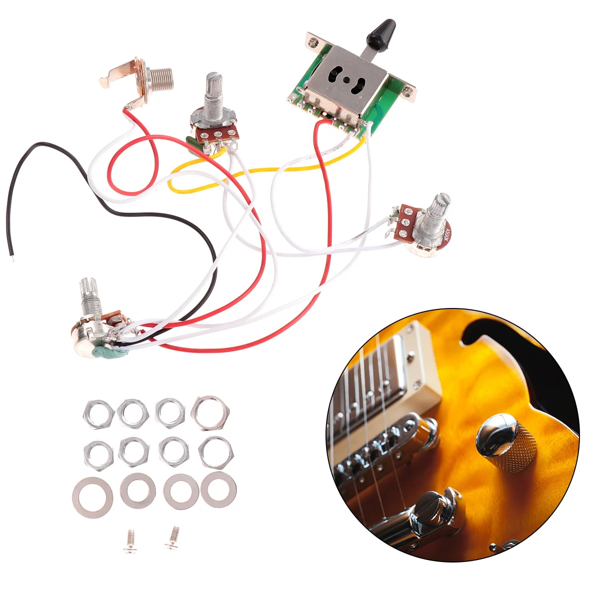 

Wiring Electric Guitar Switch Socket Guitars Supplies Electronic Solder Black Circuit