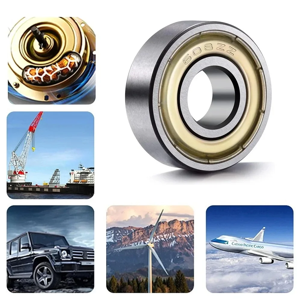 40pcs Ball Bearings 608ZZ 623ZZ 626ZZ 687ZZ 607zz Deep Groove Miniature Bearings For Skateboard Scooter 3D Printers Bearings
