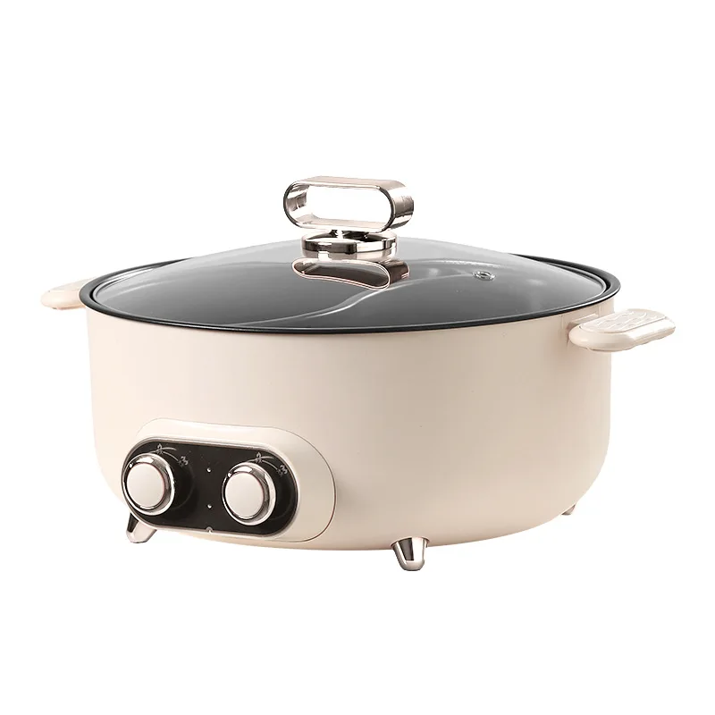 220V Multi Cooker 6L Non-stick Hotpot 2 Independent Flavor Pots  Electric Food Cooking Machine DoubleTwist Independent Control