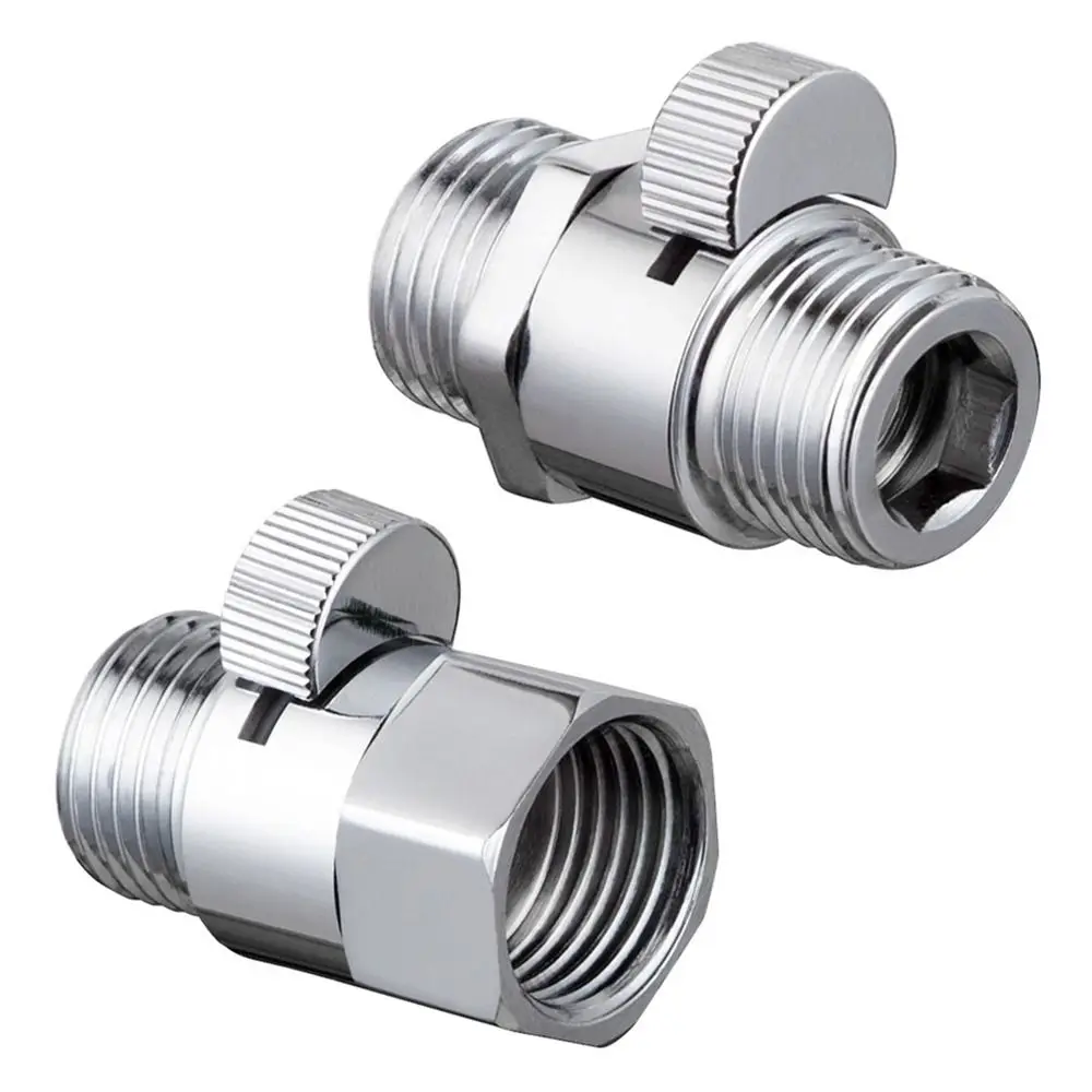 

Brass Shower Flow Control Valve G1/2 Female Male Shower Head Shut Off Valve Quick-opening Water Flow Control Valves