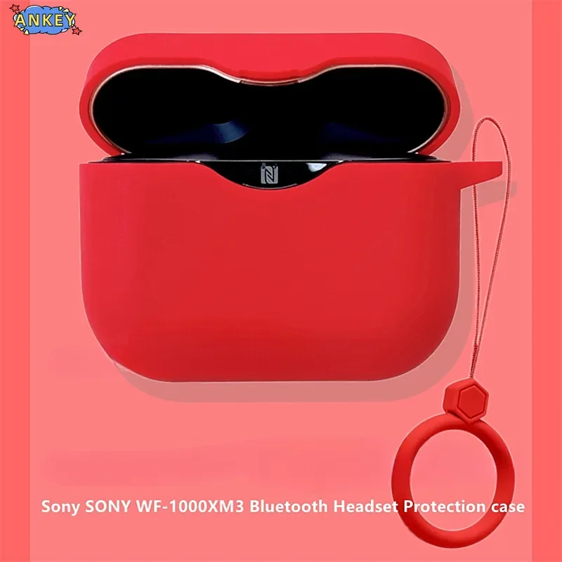 Custodia per Sony WF-1000XM3 Cover Guscio protettivo 1000xm3 Anello anticaduta Auricolari Bluetooth wireless in silicone morbido Trasporto