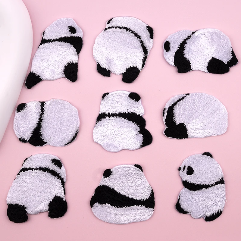 Cute Animal Patch per vestiti ricamo Iron-on Cartoon Panda Patch Babys abbigliamento Hand Book zaino adesivi decorativi fai da te