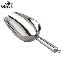 10oz Polish 304 Stainless Steel Ice Scoop Kitchen Food Candy Scoop Ice Scoop Food Flour For Bar Commercial Kitchen Tools