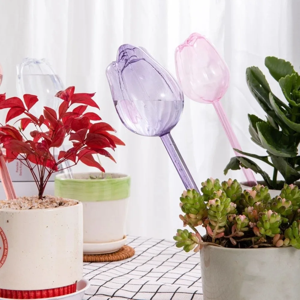 Plastic Tulip Plant Watering Globes Water Conservation Time-Saving Potted Watering Artifact Transparent Drip Irrigation System